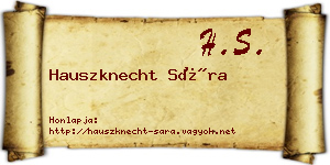 Hauszknecht Sára névjegykártya