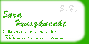 sara hauszknecht business card