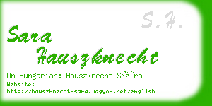 sara hauszknecht business card